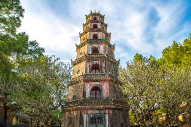 Thien Mu Pagoda Hue, Vietnam bir yaz günü içinde