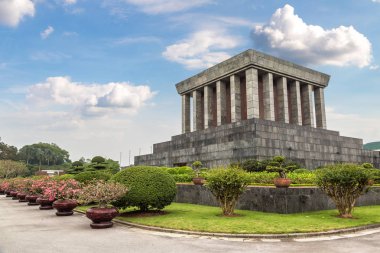 Ho Chi Minh Mausoleum Hanoi, Vietnam bir yaz günü içinde