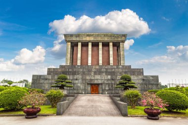 Ho Chi Minh Mausoleum Hanoi, Vietnam bir yaz günü içinde