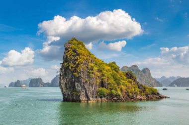 Dünya doğal mirası Halong bay, bir yaz günü Vietnam'da