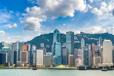 Victoria Harbour Hong Kong yaz gün