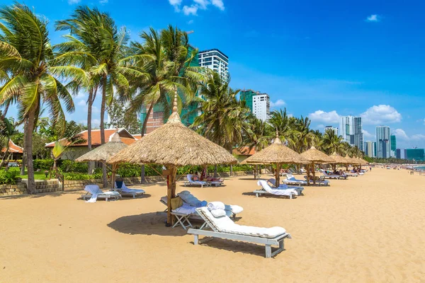 Nha Trang Vietnam Bir Yaz Günü Kumsalda — Stok fotoğraf