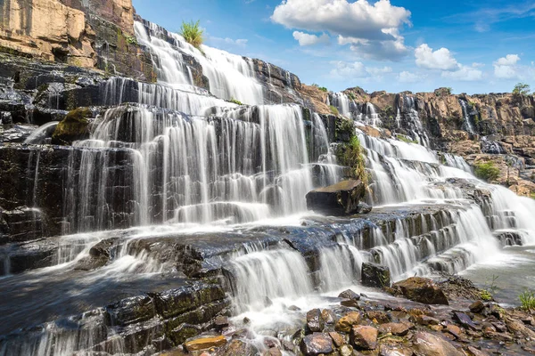 Водоспад Pongour Поблизу Міста Dalat Єтнам Літній День — стокове фото