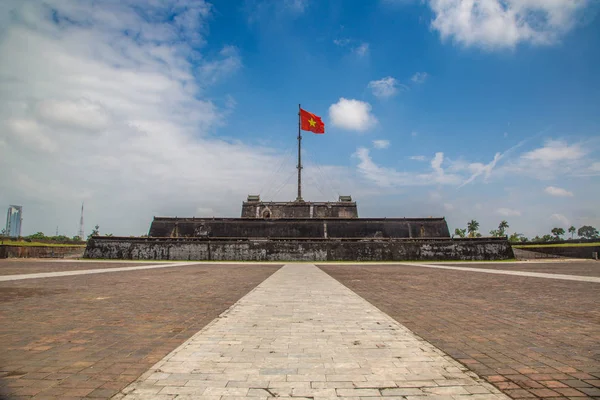 Vietnam Flag Tower (Cot Co) Hue Citadel, Imperial Royal Palace, Forbidden city in Hue, Vietnam in a summer day