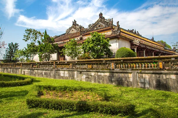 Cidadela Palácio Real Imperial Cidade Proibida Hue Vietnã Dia Verão — Fotografia de Stock