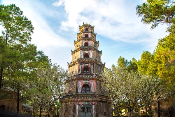 Thien Pagoda Hue Vietnam Summer Day — Stock Photo, Image