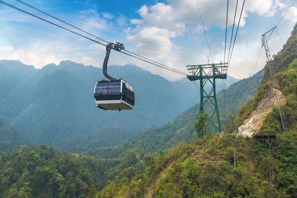 Funivia Fancipan Sapa Lao Cai Vietnam Una Giornata Estiva — Foto Stock