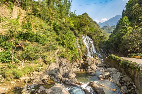 Air Terjun Desa Cat Cat Dekat Sapa Lao Cai Vietnam — Stok Foto