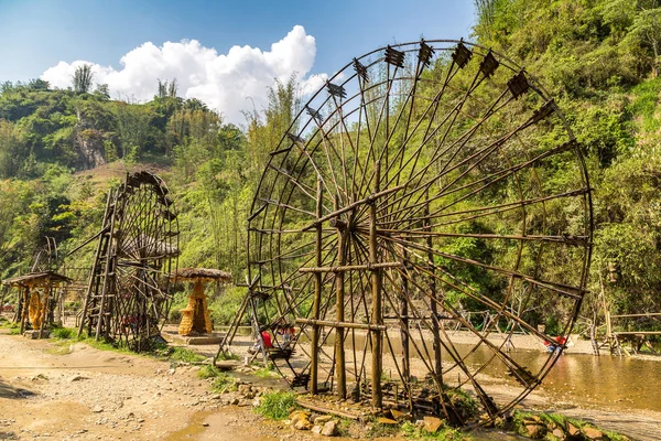 Moinho Água Aldeia Cat Cat Perto Sapa Lao Cai Vietnã — Fotografia de Stock