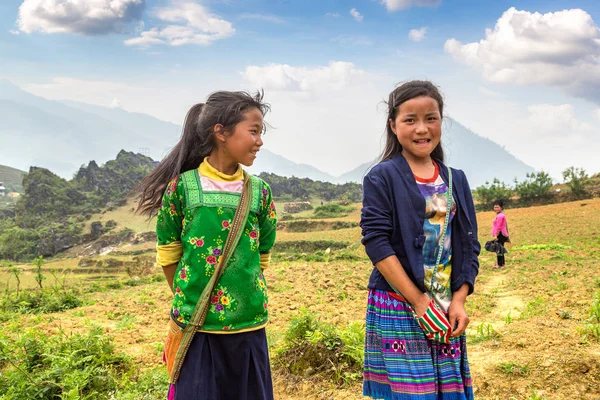 Sapa Vietnam Juin 2018 Enfants Issus Minorités Ethniques Sapa Lao — Photo