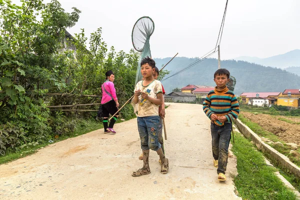 Sapa Vietnam Junho 2018 Crianças Minoritárias Étnicas Sapa Lao Cai — Fotografia de Stock