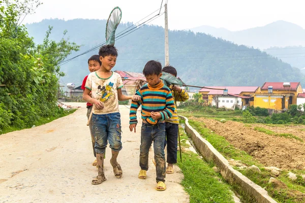 Sapa Vietnam Junho 2018 Crianças Minoritárias Étnicas Sapa Lao Cai — Fotografia de Stock