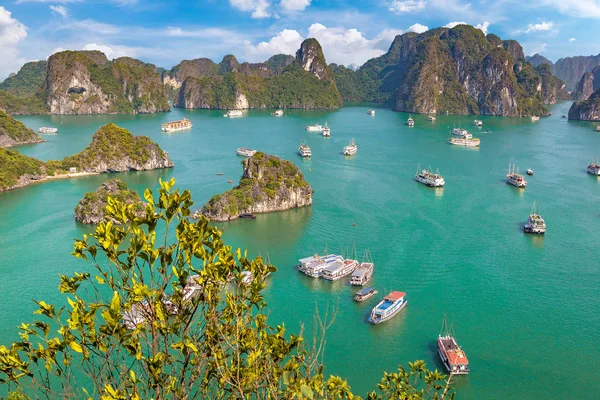 夏季越南下龙湾全景鸟瞰图 — 图库照片