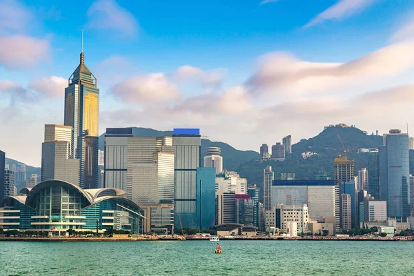 Victoria Limanı Hong Kong yaz akşam '