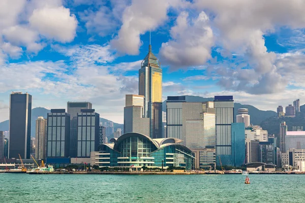 Victoria Limanı Hong Kong yaz akşam '