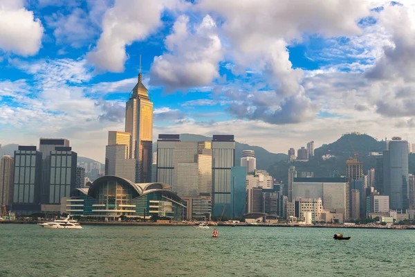 Victoria Limanı Hong Kong yaz akşam '