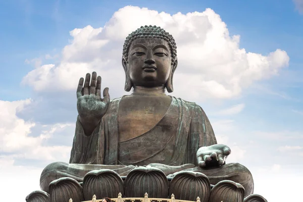 Buddha Gigante Hong Kong Nel Giorno Estate — Foto Stock