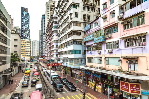 Hong Kong China Junho 2018 Vista Rua Hong Kong Dia — Fotografia de Stock