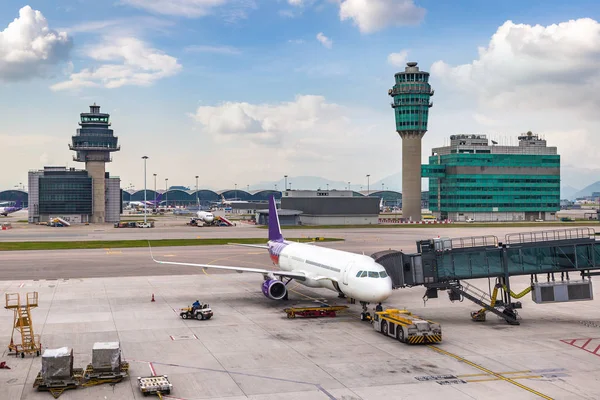 Hong Kong International Airport Bij Zomerdag — Stockfoto