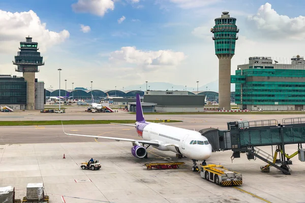 Hong Kong International Airport Bij Zomerdag — Stockfoto