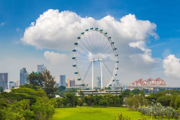 Szingapúr 2018 Június Ferris Wheel Singapore Flyer Szingapúrban Nyári Nap — Stock Fotó