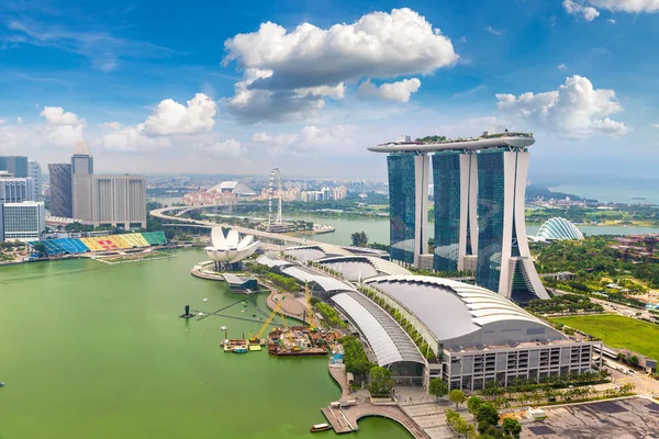 Singapore Juni 2018 Panoramische Luchtfoto Marina Bay Sands Hotel Singapore — Stockfoto