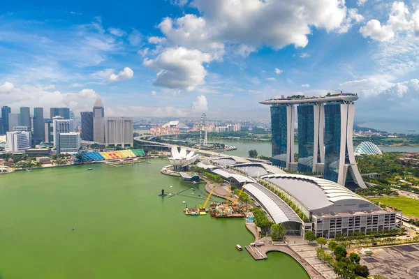 Singapore Juni 2018 Panoramische Luchtfoto Marina Bay Sands Hotel Singapore — Stockfoto