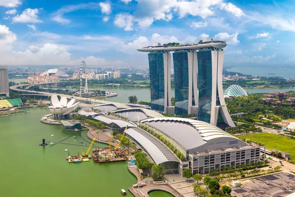 Singapore Juni 2018 Panoramische Luchtfoto Marina Bay Sands Hotel Singapore — Stockfoto