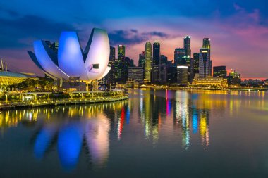 Singapur - 23 Haziran 2018: Sanat Müzesi ve bilim Singapur yaz gün