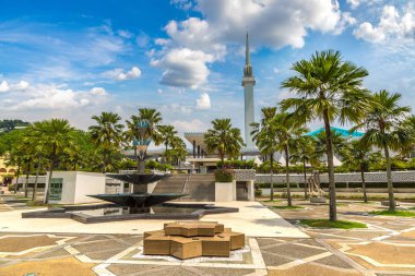 Kuala Lumpur, Malezya, yaz günü National Mosque