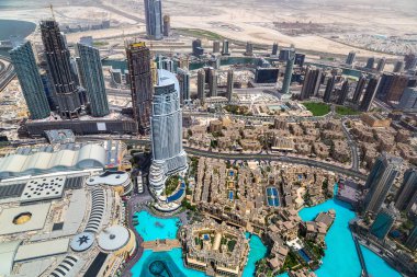 Bir yaz günü Dubai şehir merkezinin hava görüntüsü, Birleşik Arap Emirlikleri