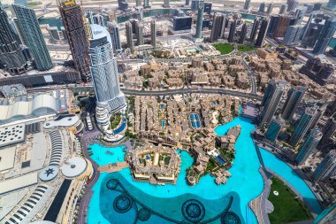 Bir yaz günü Dubai şehir merkezinin hava görüntüsü, Birleşik Arap Emirlikleri