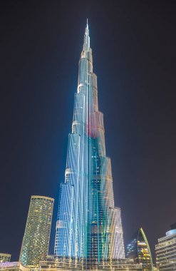 DUBAI, BAE - 26 Haziran 2018: Burj Halife, Dubai, Birleşik Arap Emirlikleri