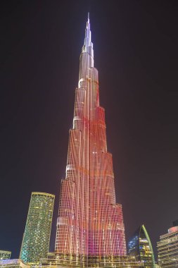 DUBAI, BAE - 26 Haziran 2018: Burj Halife, Dubai, Birleşik Arap Emirlikleri
