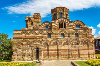 Kilisesi İsa Pantokrator Nessebar, Bulgaristan güzel yaz gün