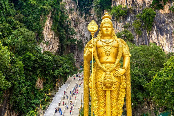 Estatua Del Dios Hindú Murugan Cueva Batu Kuala Lumpur Malasia — Foto de Stock