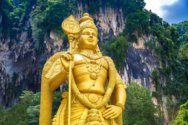 Statua Del Dio Indù Murugan Nella Grotta Batu Kuala Lumpur — Foto Stock