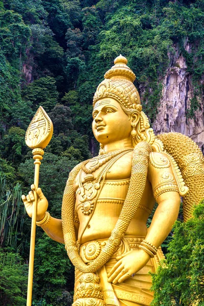 Статуя Индуистского Бога Муругана Пещере Бату Куала Лумпуре Малайзия Летний — стоковое фото