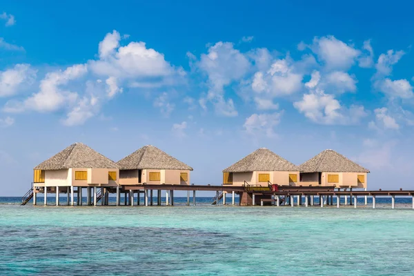 Maldiven Juni 2018 Water Villas Bungalows Houten Brug Van Tropisch — Stockfoto