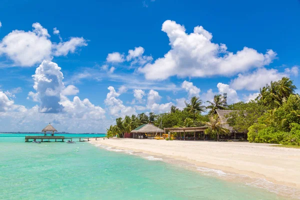 Мальдіви Червня 2018 Тропічний Пляж Мальдівах Літній День — стокове фото