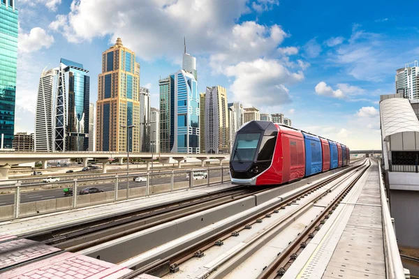 Nová Moderní Tramvaj Dubaji Spojené Arabské Emiráty — Stock fotografie
