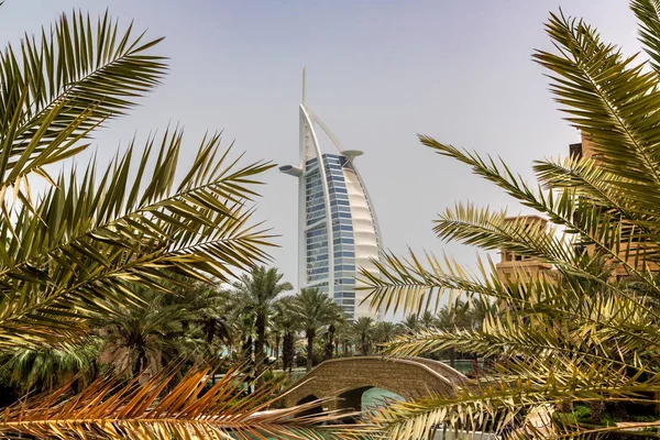 Dubai Emirados Árabes Unidos Junho 2018 Vista Para Burj Arab — Fotografia de Stock