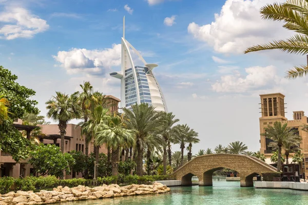 Dubai Verenigde Arabische Emiraten Juni 2018 Uitzicht Burj Arab Hotel — Stockfoto