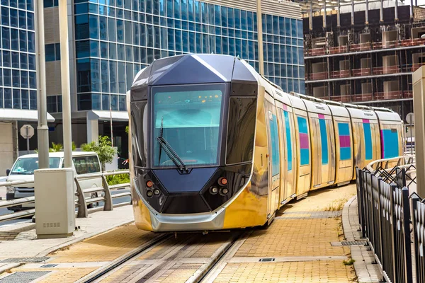 Nová Moderní Tramvaj Dubaji Spojené Arabské Emiráty — Stock fotografie