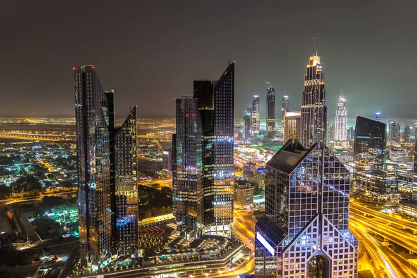 Озил Центре Дубая Ночью Объединенные Арабские Эмираты — стоковое фото