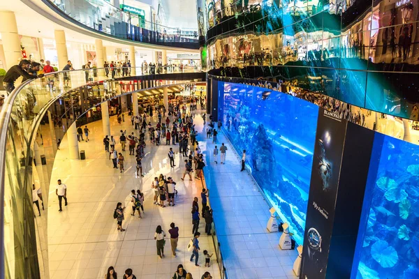 Dubai Emirados Árabes Unidos Julho 2018 Aquário Dubai Mall Maior — Fotografia de Stock