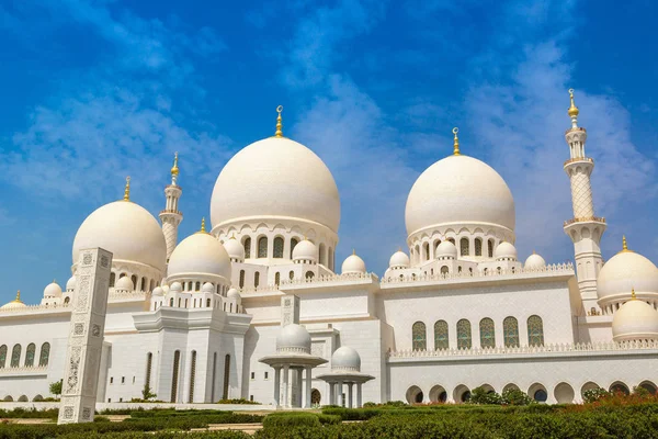 Sheikh Zayed Grand Mosque Abu Dhabi Sommardag Förenade Arabemiraten — Stockfoto