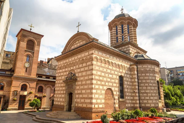 Curtea Veche Iglesia Más Antigua Día Verano Bucarest Rumania — Foto de Stock