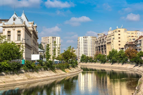 Dambovita Fluss Einem Sommertag Bukarest Rumänien — Stockfoto