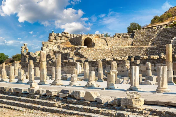 Ruinas Antigua Ciudad Éfeso Antigua Ciudad Griega Turquía Hermoso Día — Foto de Stock